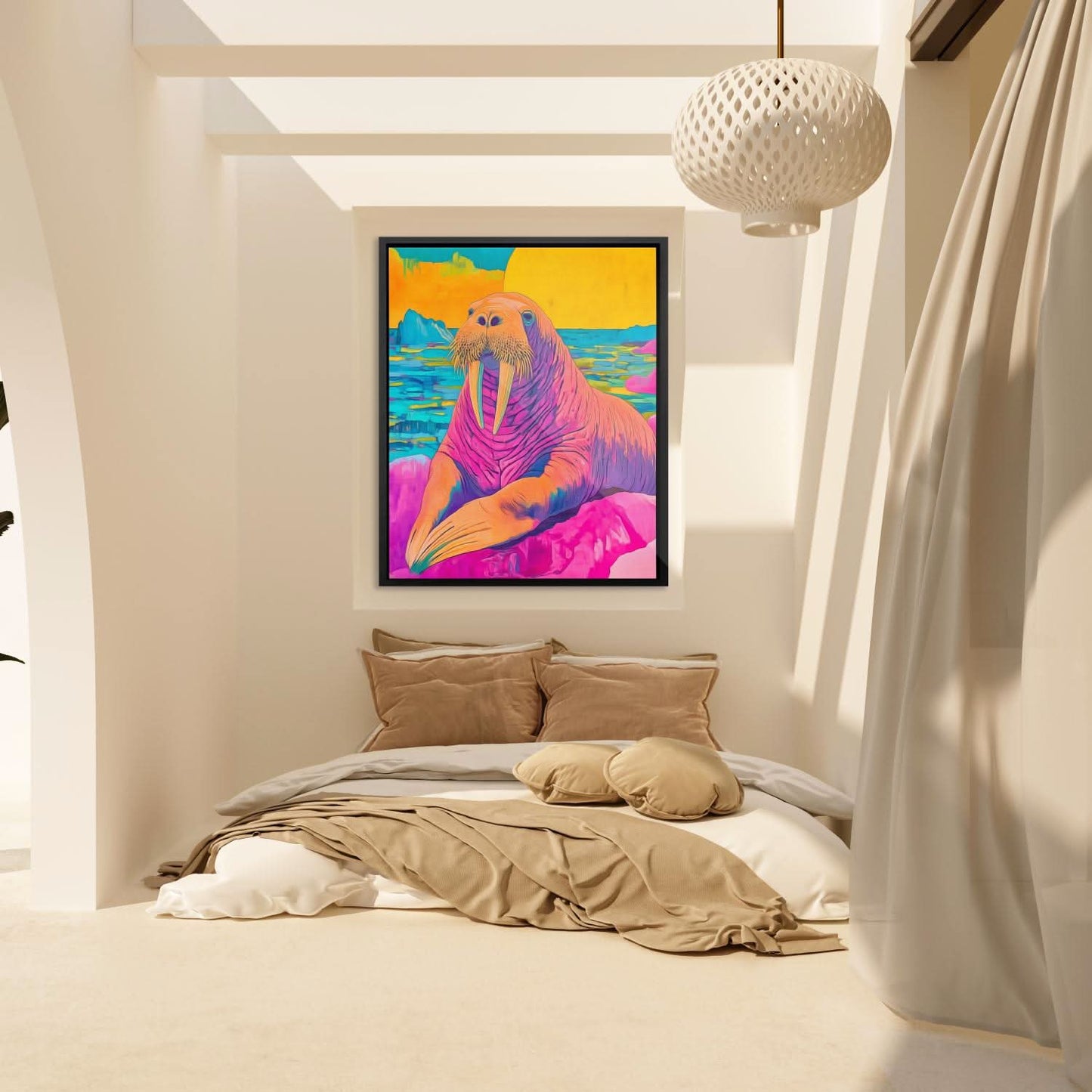Arctic Tusk - Blue Man Cave Canvas Print