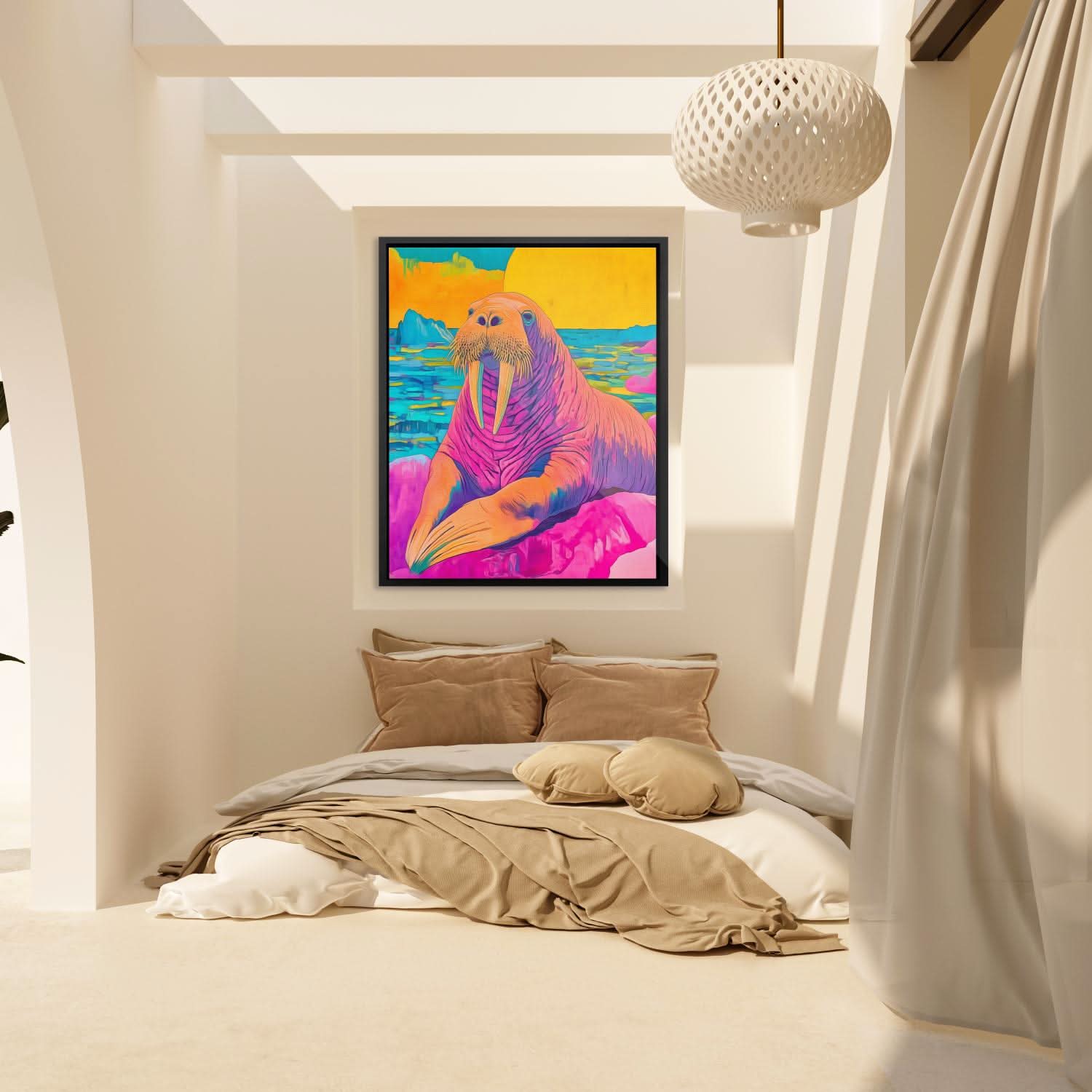 Arctic Tusk - Blue Man Cave Canvas Print