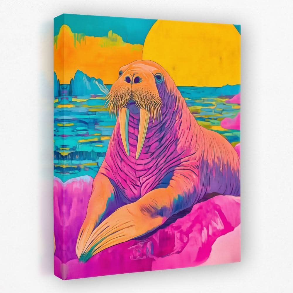 Arctic Tusk - Animals Canvas Wall Art