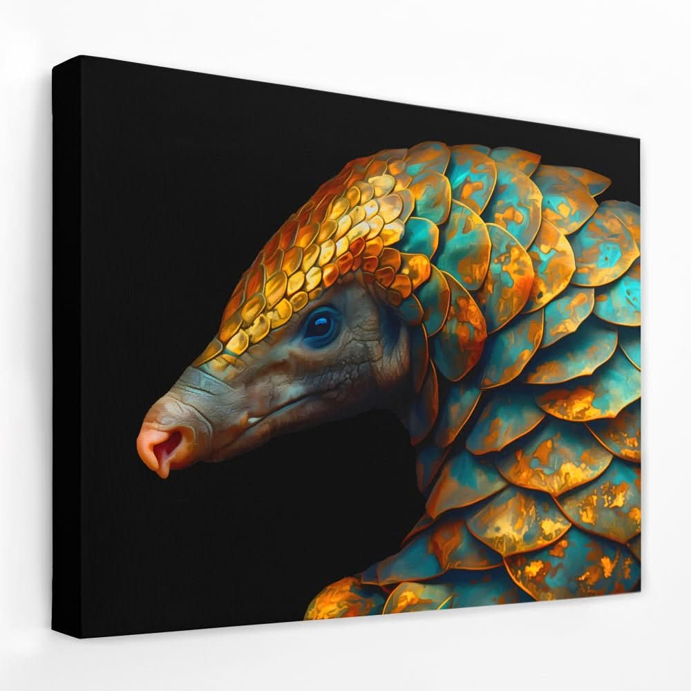 Armored Armadillo - Animals Canvas Wall Art