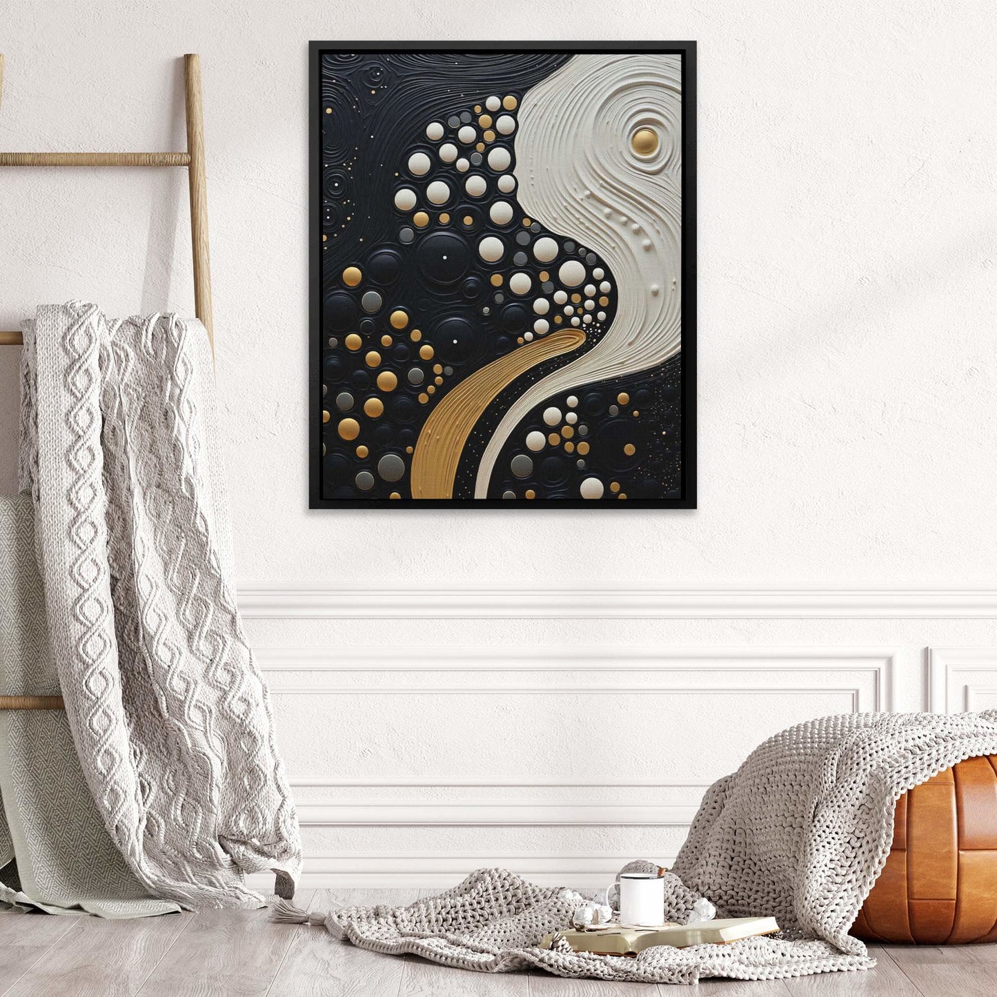 Artistic Ink - Vertical Wall Art in Black Frame