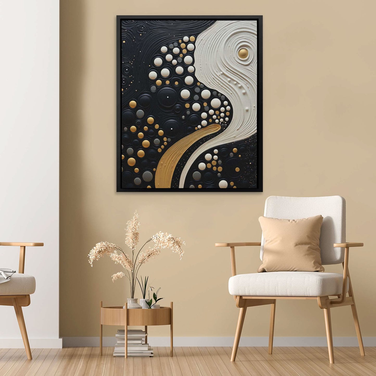 Artistic Ink - Minimalist Gold Canvas Wall Art