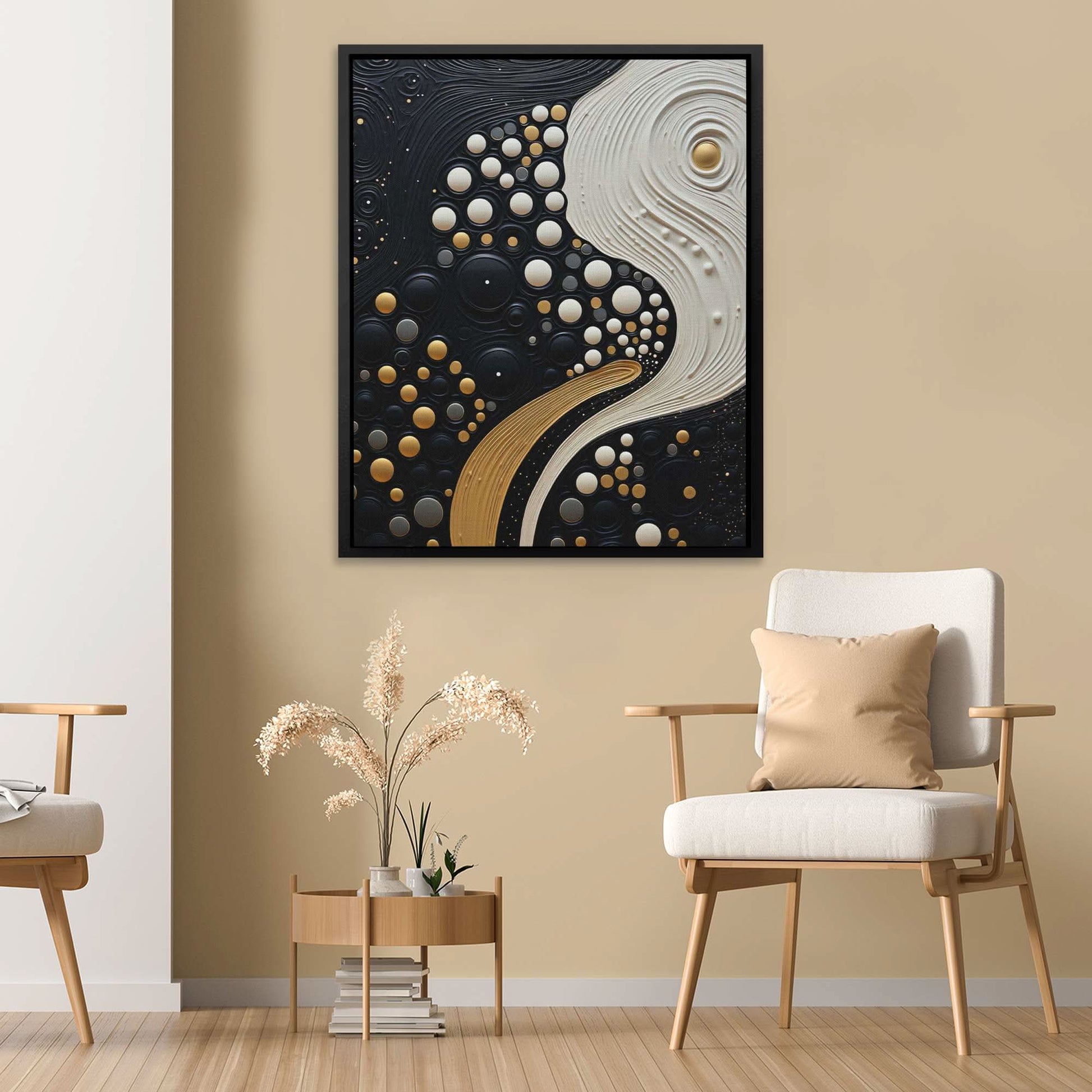 Artistic Ink - Minimalist Gold Canvas Wall Art