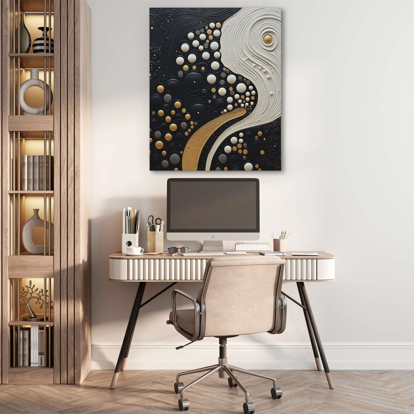 Artistic Ink - Abstract Wall Art in Black Frame