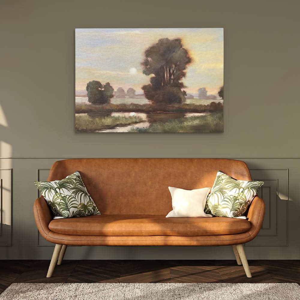 As Evening Falls - Contemporary Wall Art in Black Frame