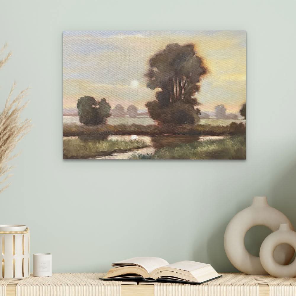 As Evening Falls - Earth Tones Denise Cousineau Canvas Print