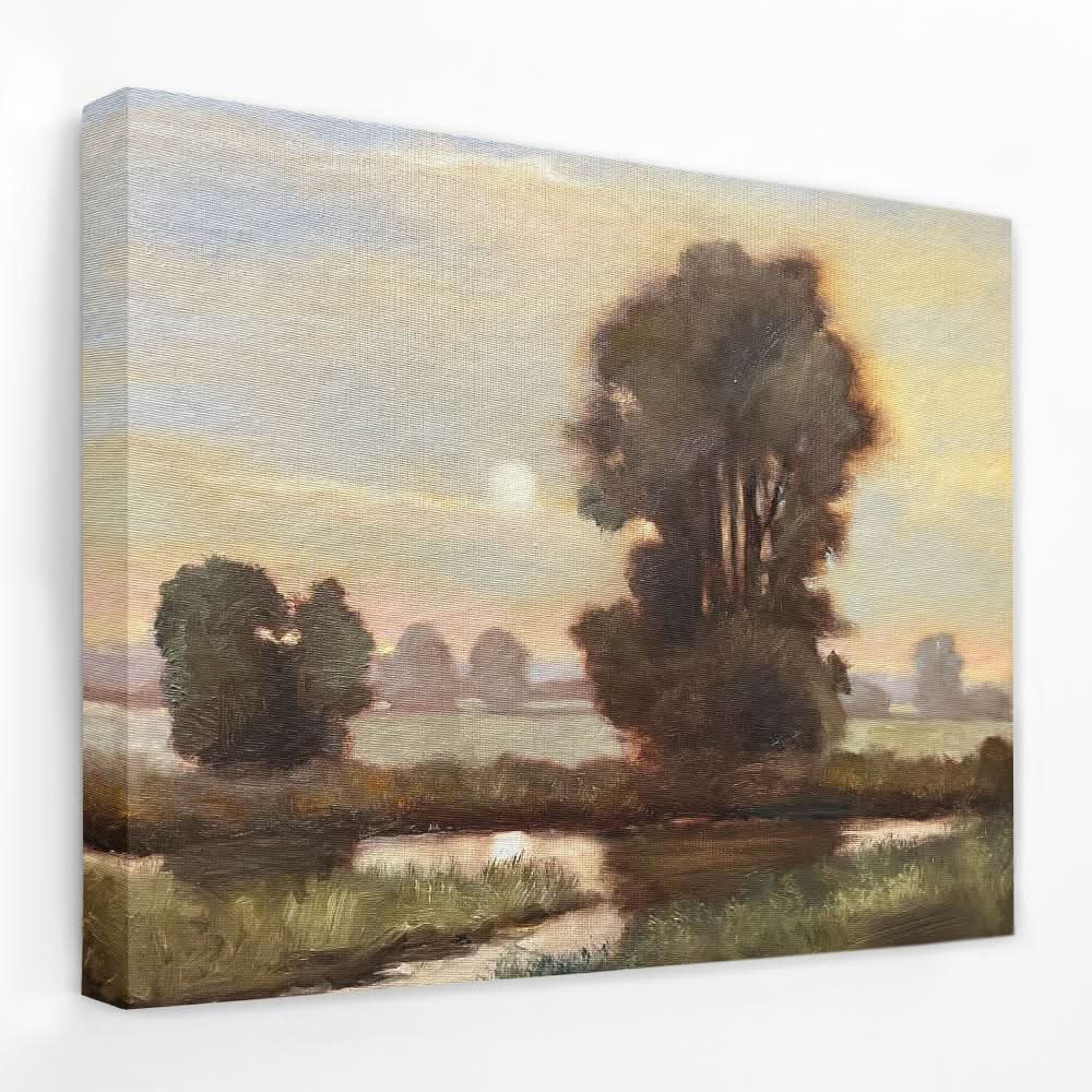 As Evening Falls - Country and Farm Canvas Wall Art