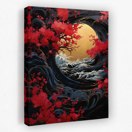 Asian Waves - Asian Canvas Wall Art