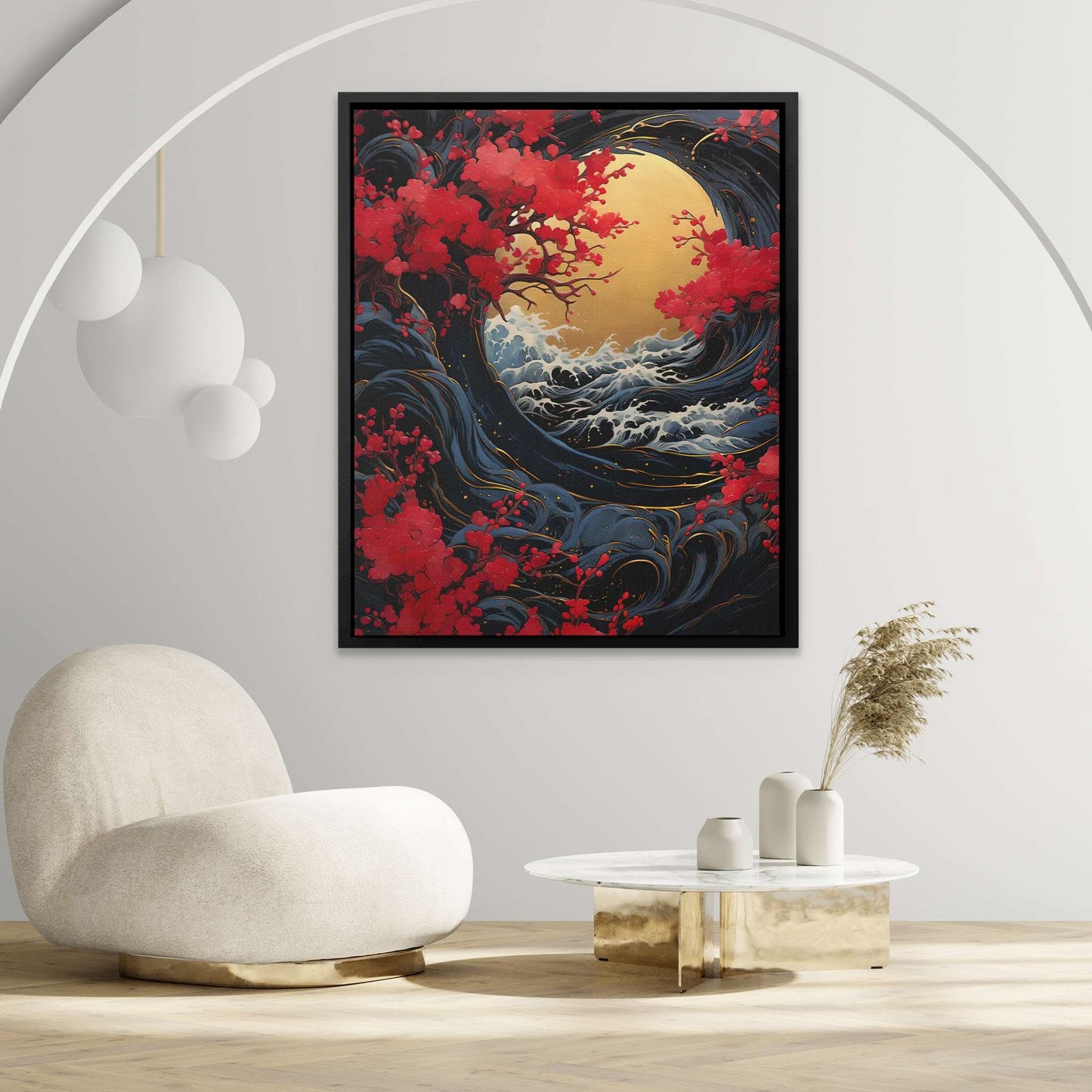 Asian Waves - Abstract Wall Art Print