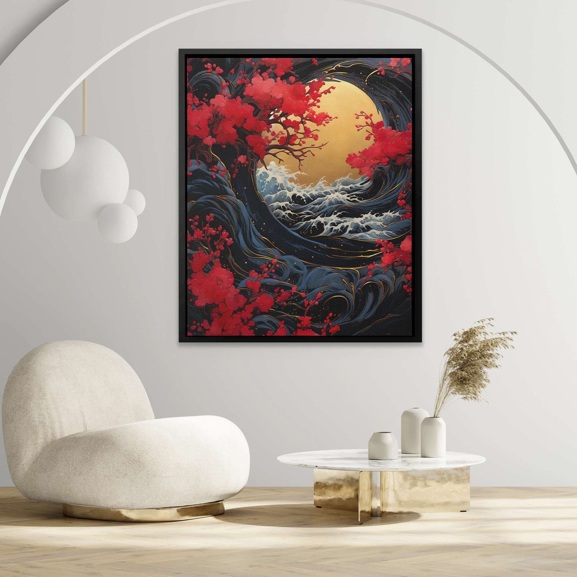 Asian Waves - Abstract Wall Art Print