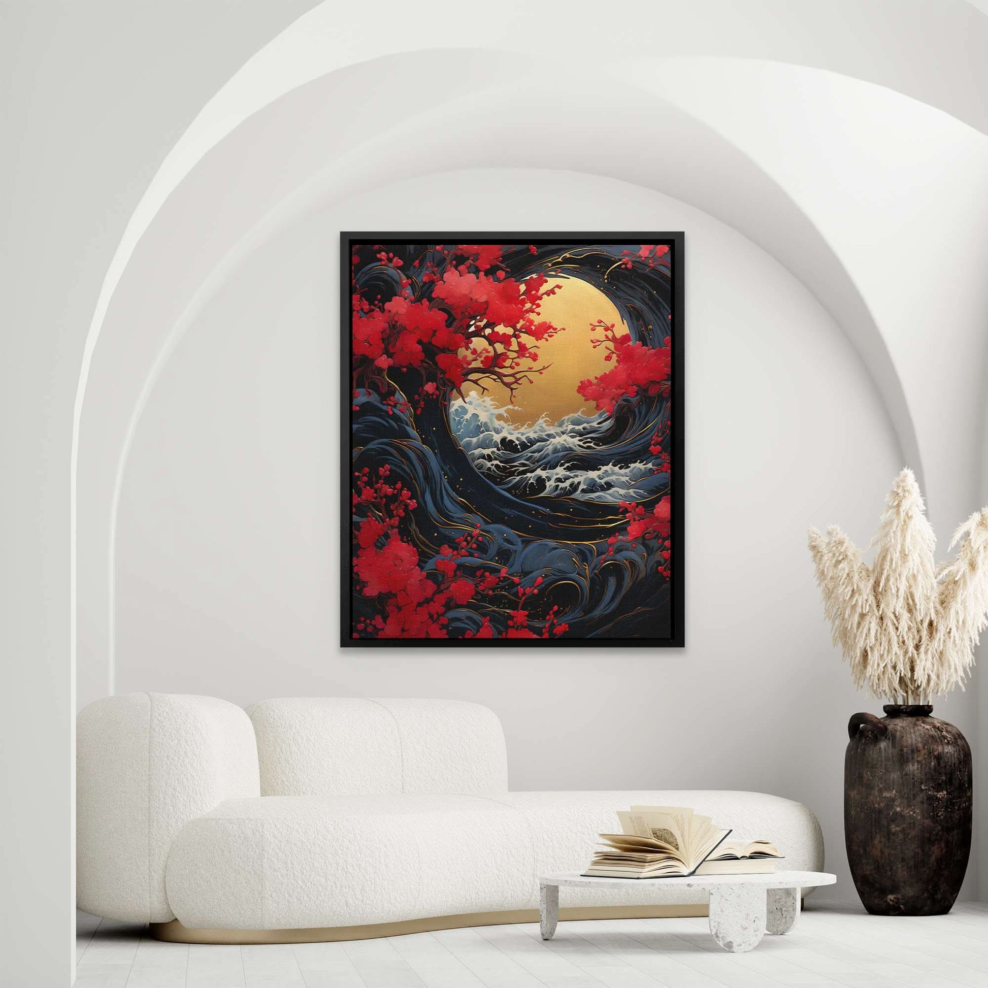 Asian Waves - Large Abstract Canvas Print