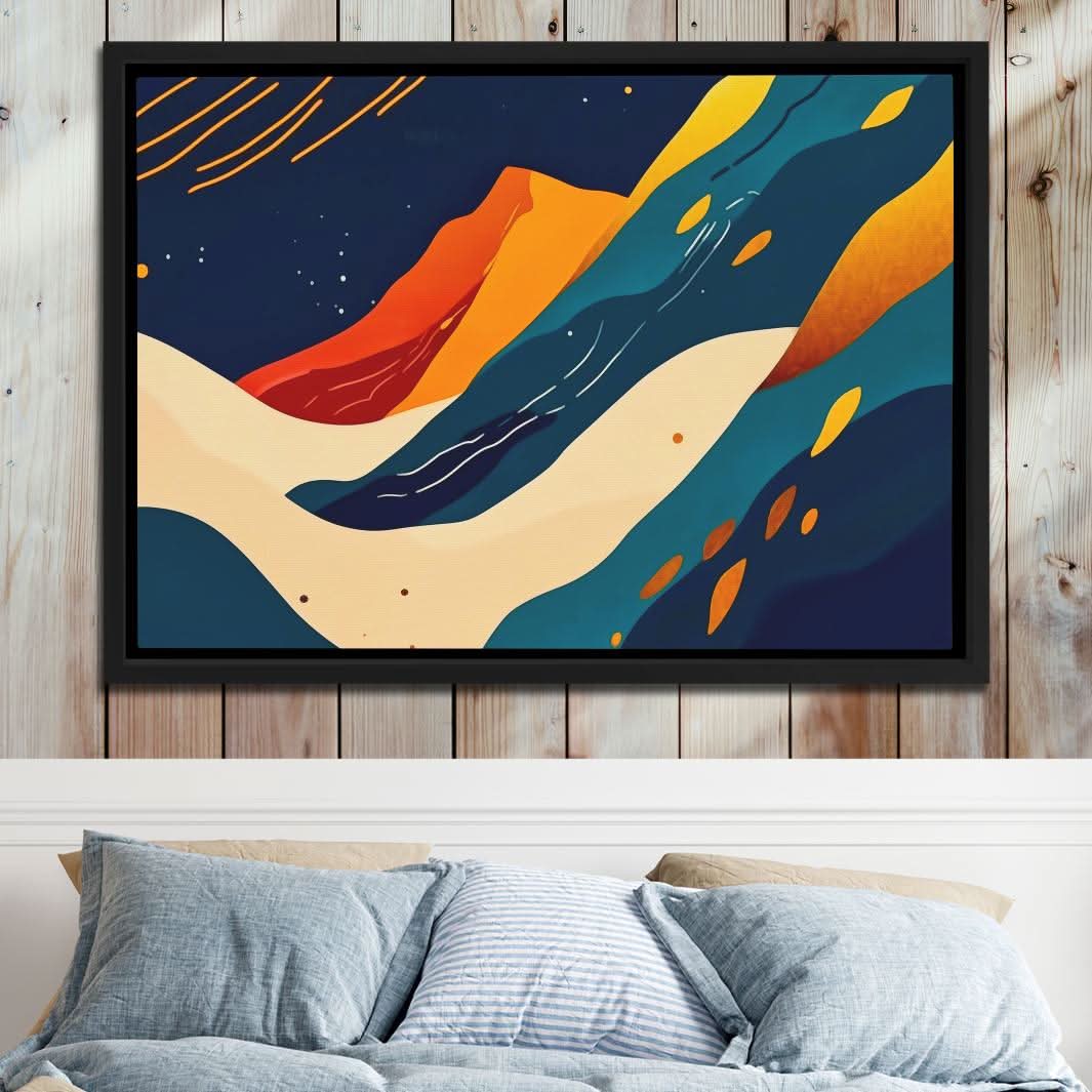 Astral Horizon - Blue Canvas Print