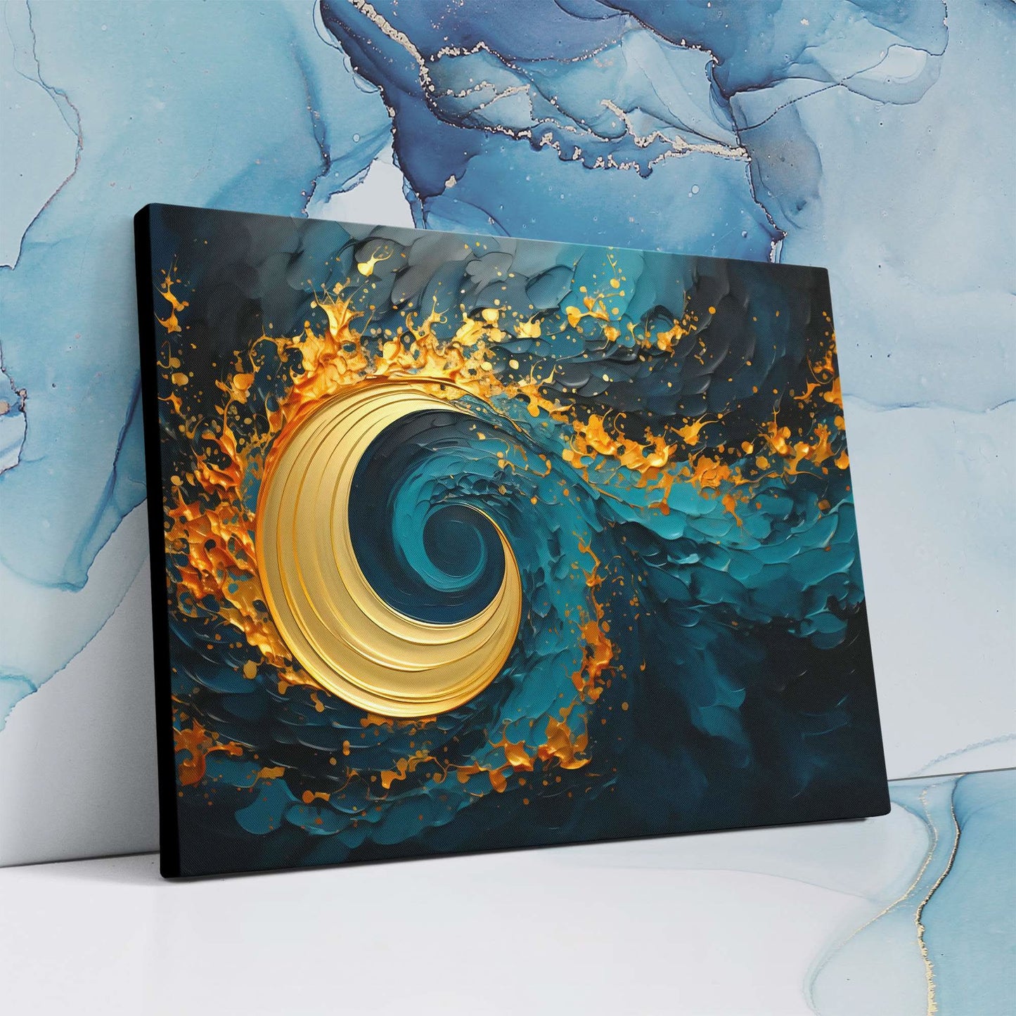 Astral Nirvana - Abstract Wall Art in Black Frame