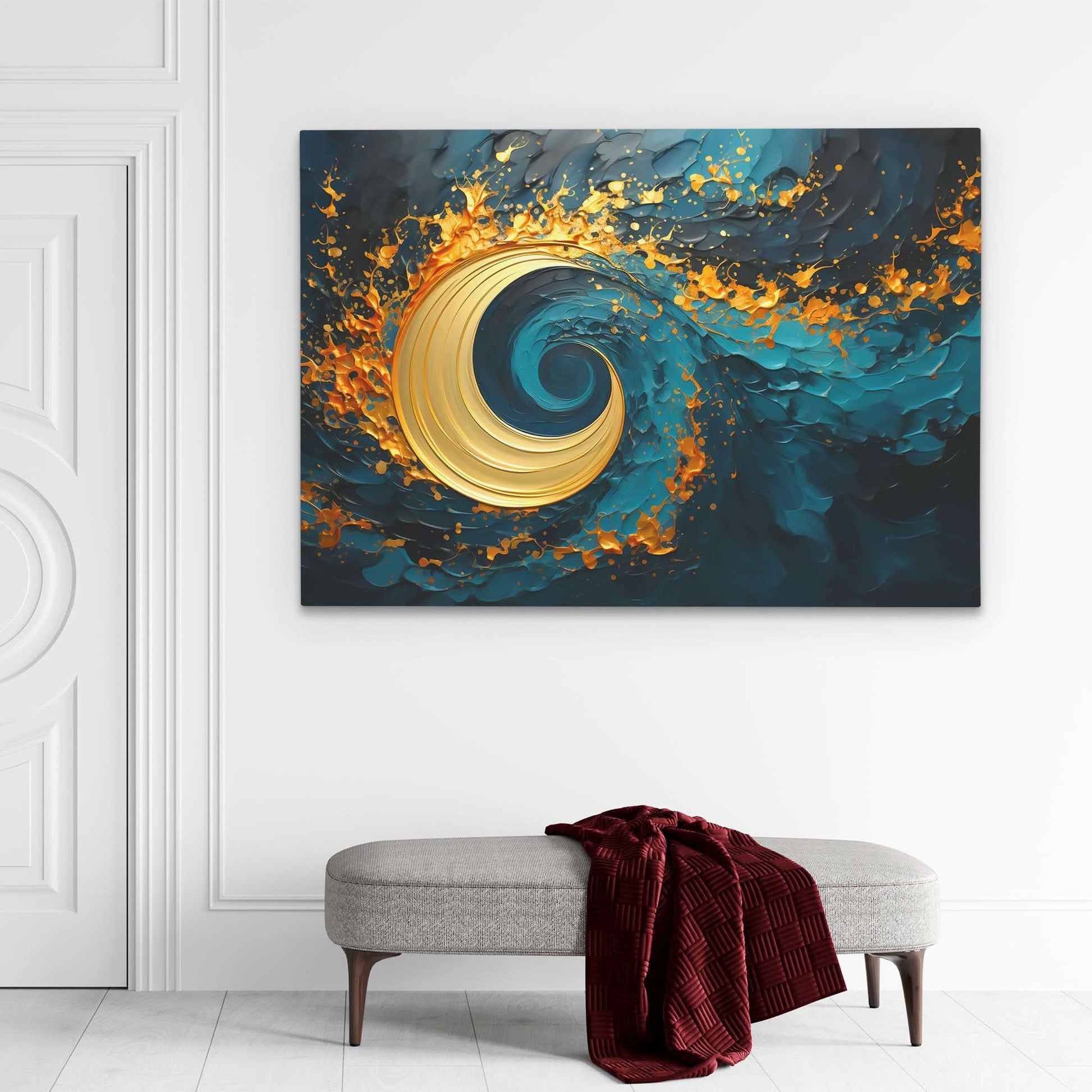 Astral Nirvana - Abstract Gold Canvas Wall Art