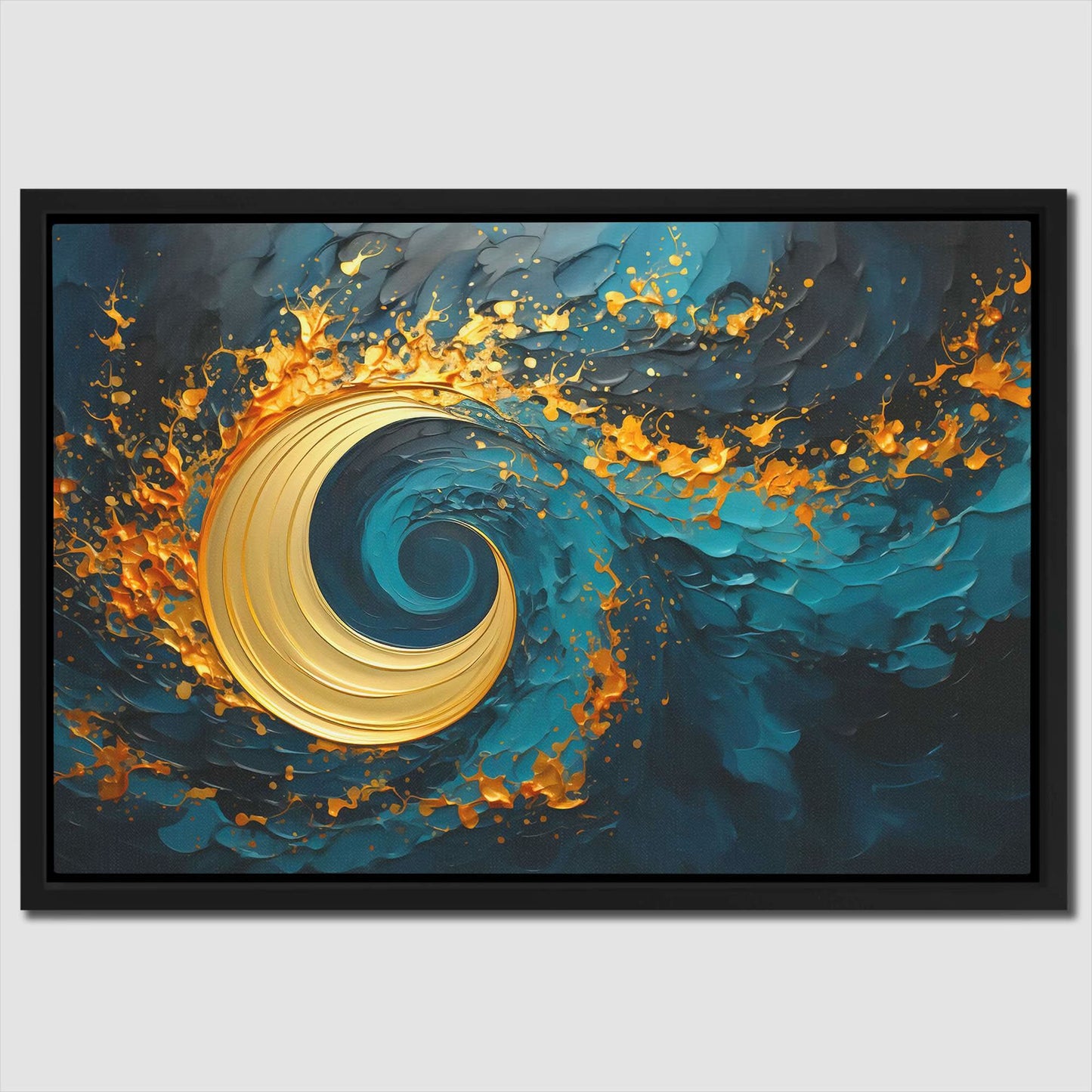 Astral Nirvana - Oceanic Wall Art in Black Frame