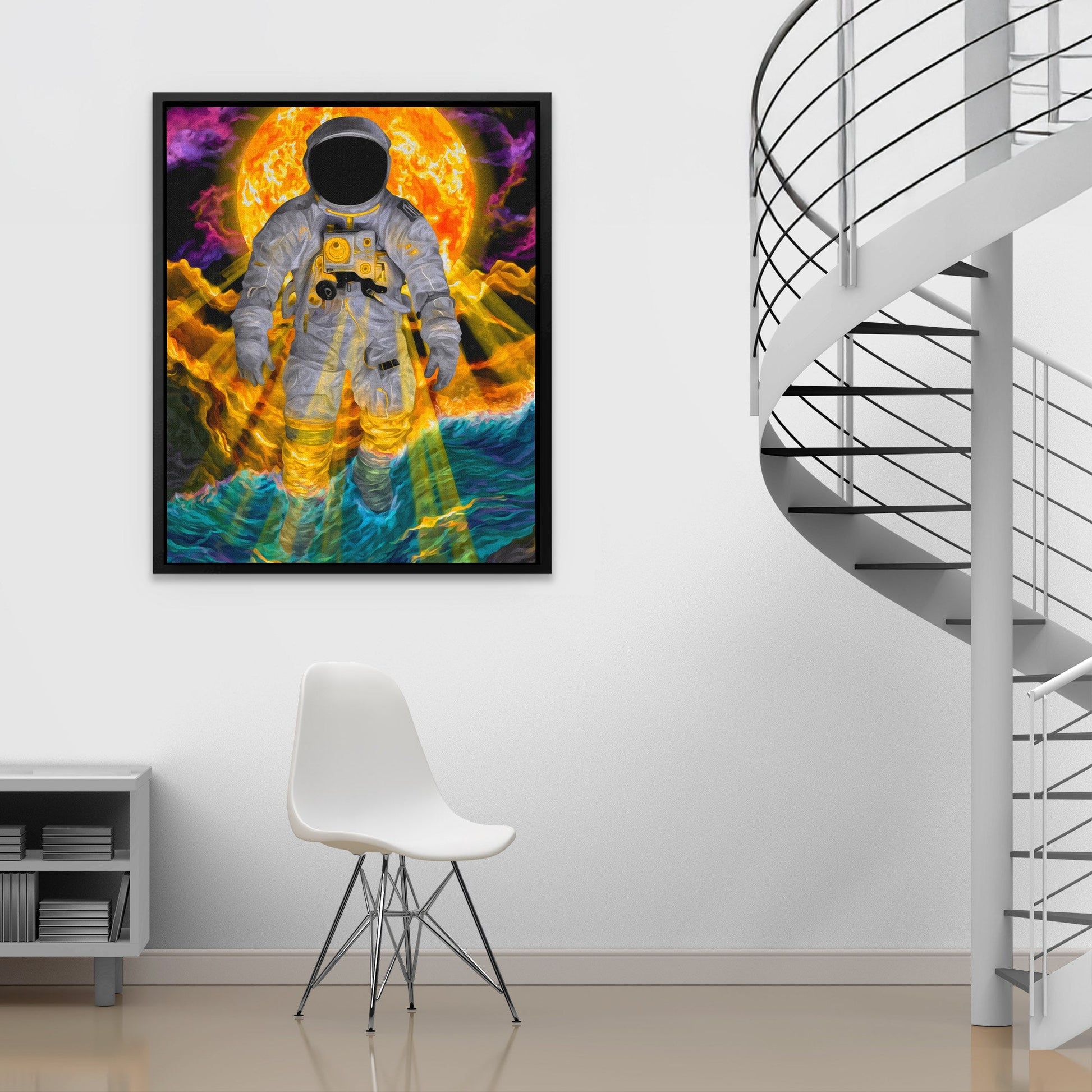 Astronaut's Solar Drift - Luxury Wall Art