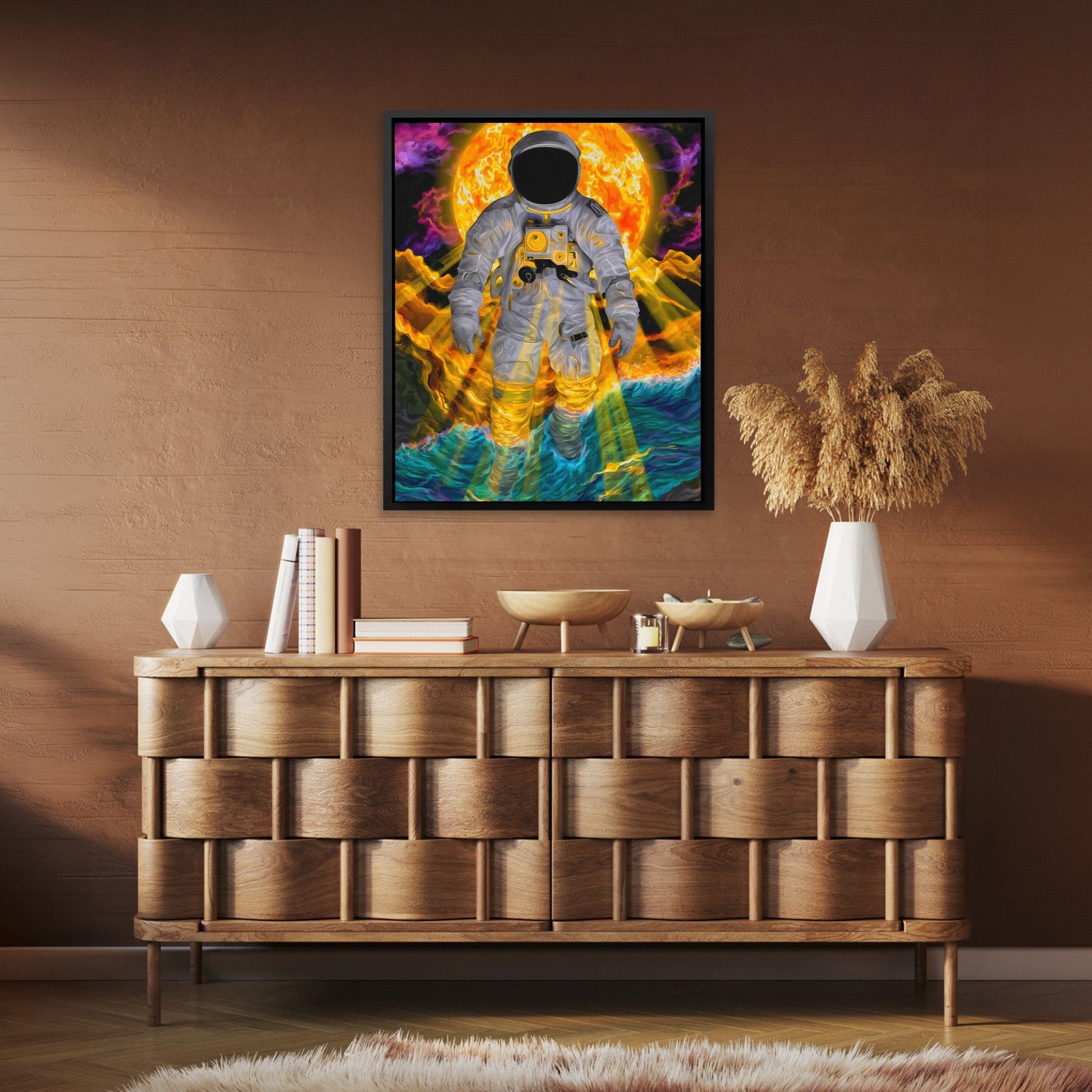 Astronaut's Solar Drift - Luxury Wall Art