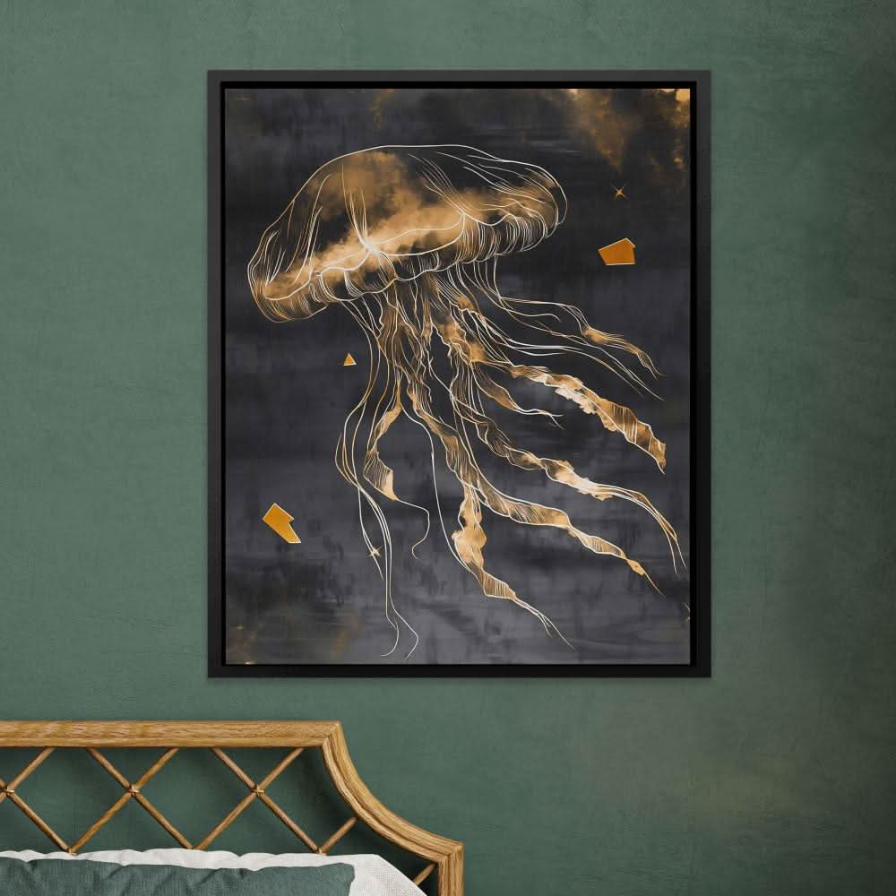 Aureate Drift - Large Minimalist Canvas Print