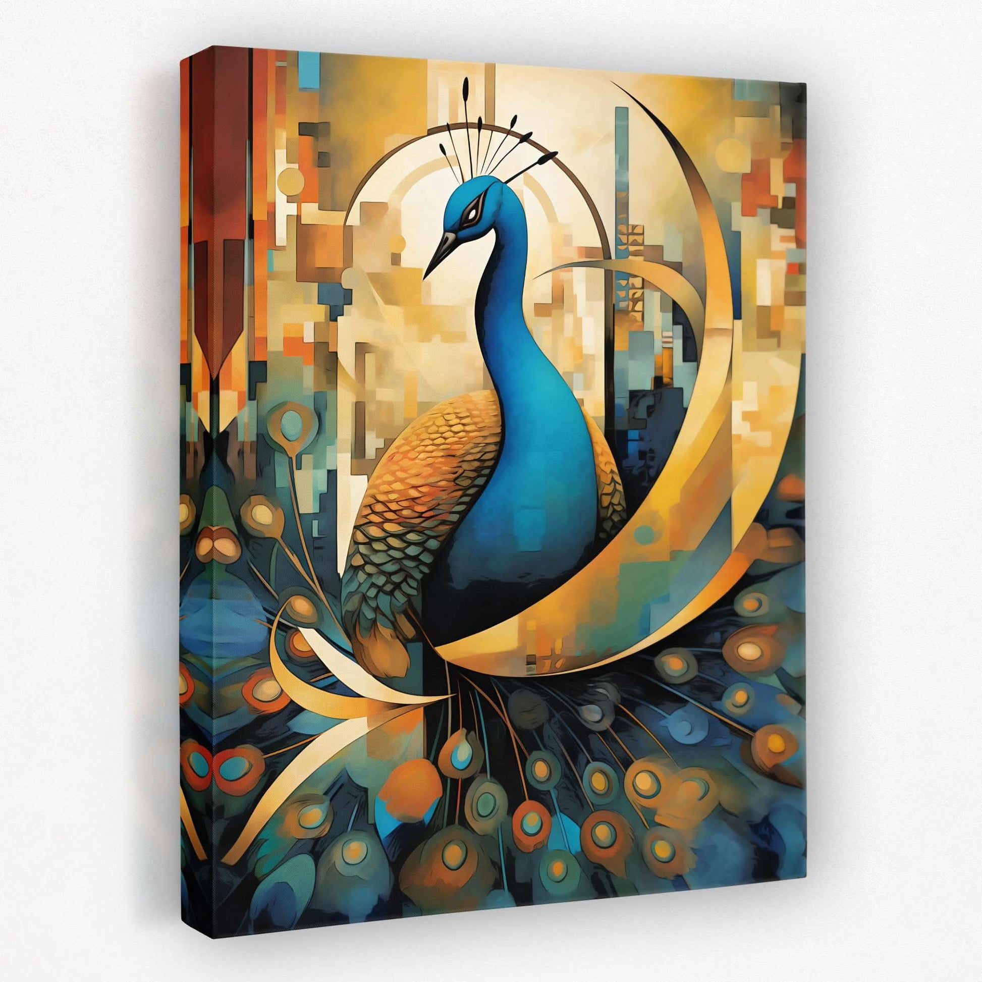 Aurora of the Peacock - Blue Bird Canvas Print