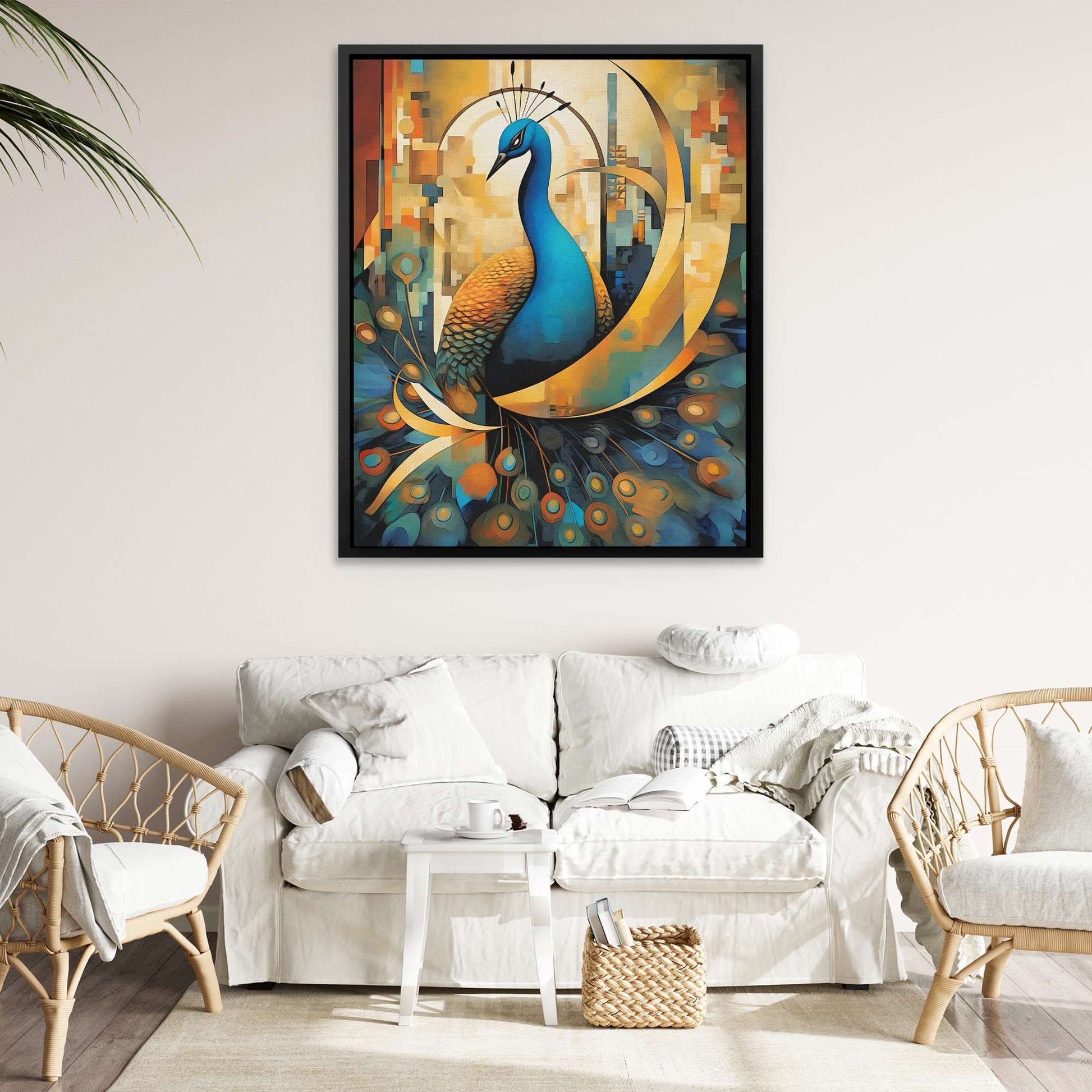 Aurora of the Peacock - Large Abstract Canvas Print