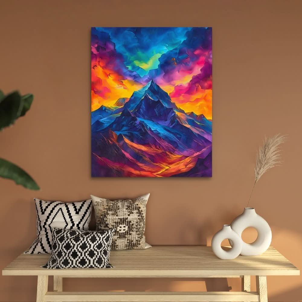 Aurora Ridge - Blue Landscapes Canvas Print