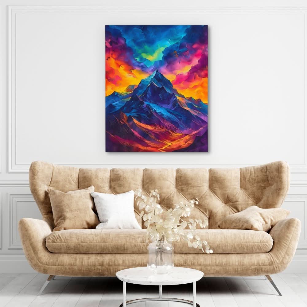 Aurora Ridge - Maximalist Blue Canvas Wall Art