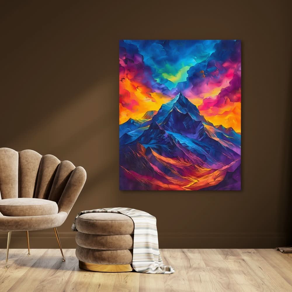Aurora Ridge - Landscapes Wall Art in Black Frame