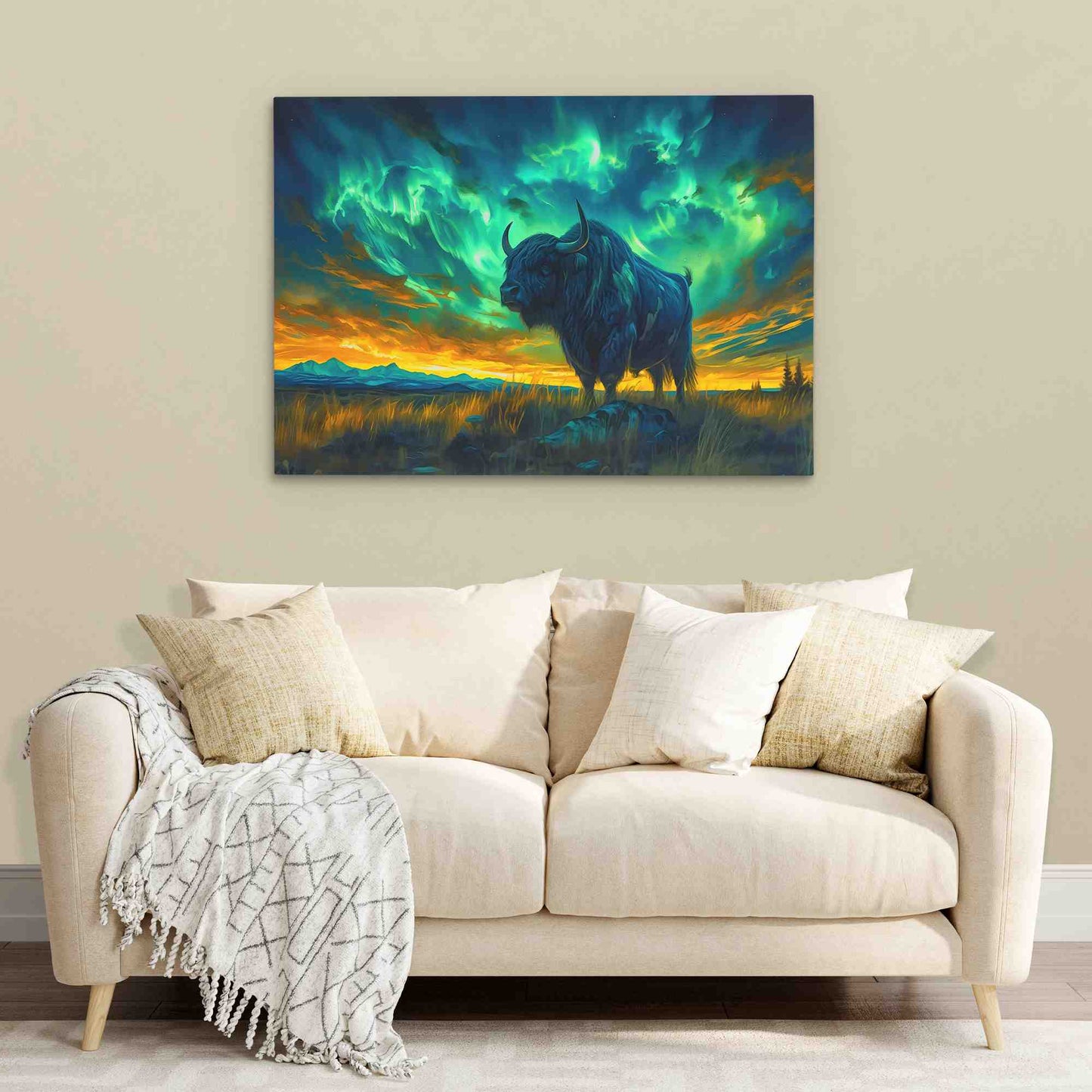 Aurora Sky Bison - Animals Art