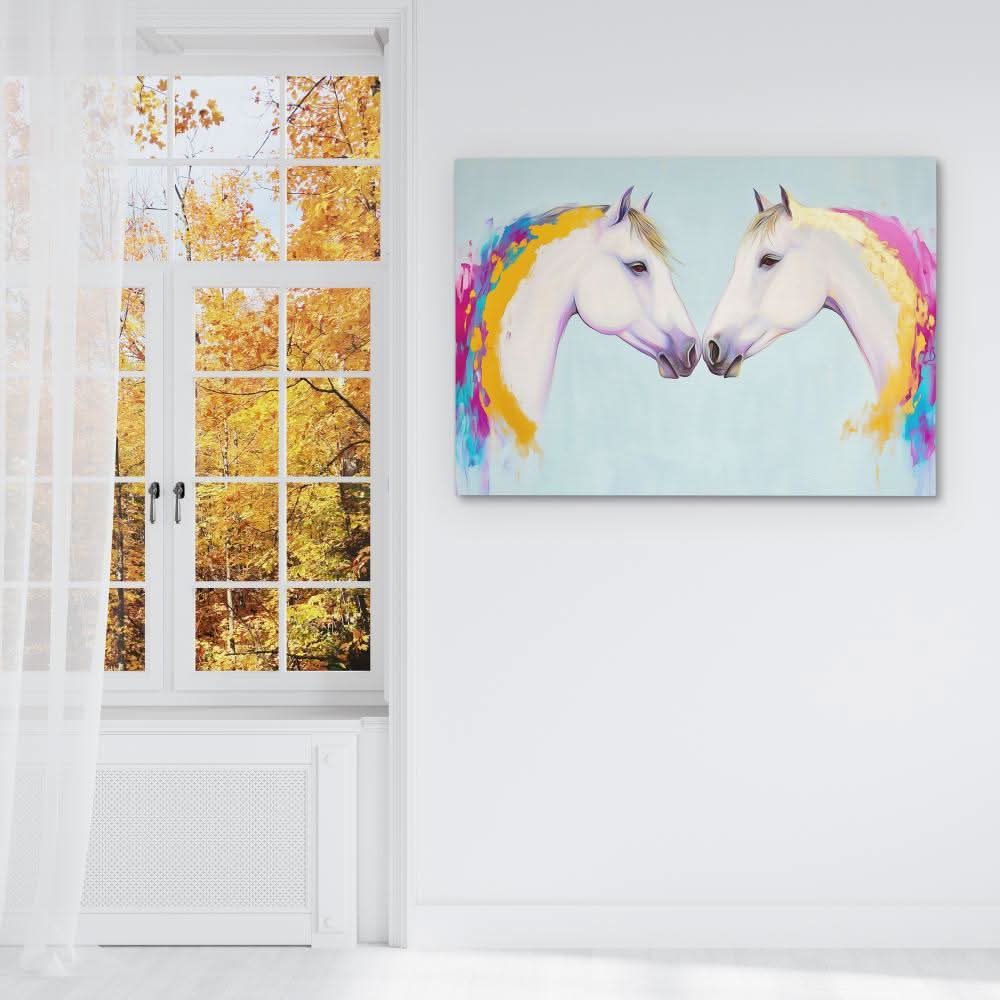 Aurora Steeds - Pink and Purple Wall Art in Black Frame