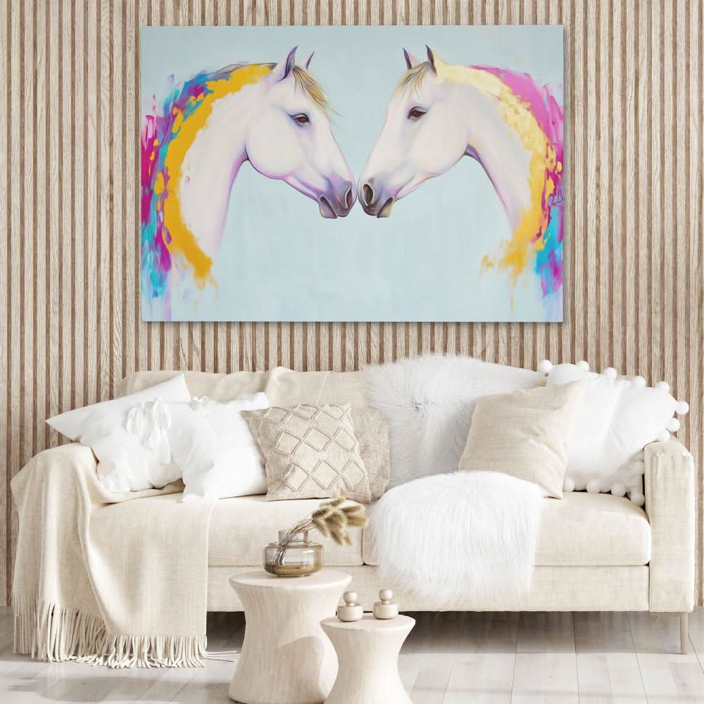 Aurora Steeds - Blue Pink and Purple Canvas Print