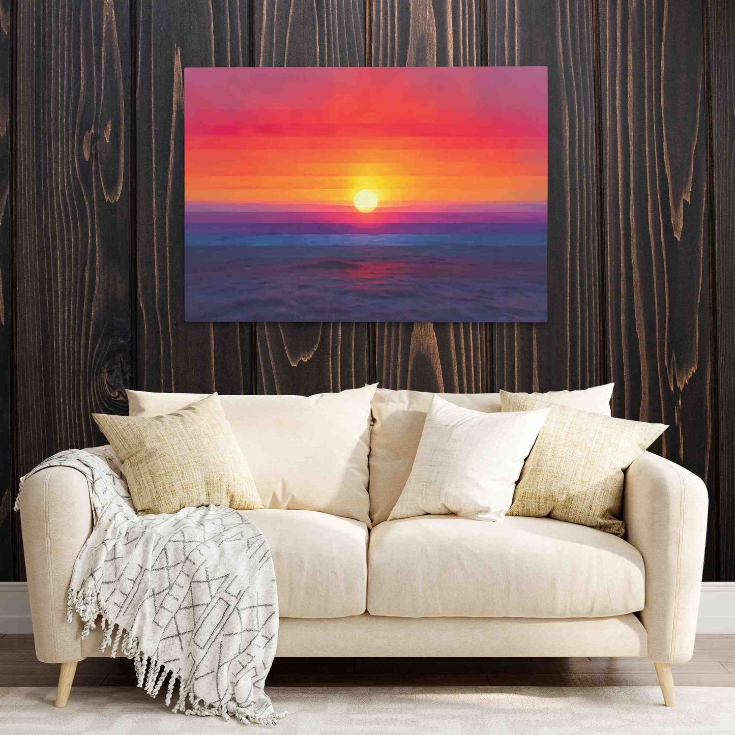 Aurora Sunset - Large Abstract Canvas Print