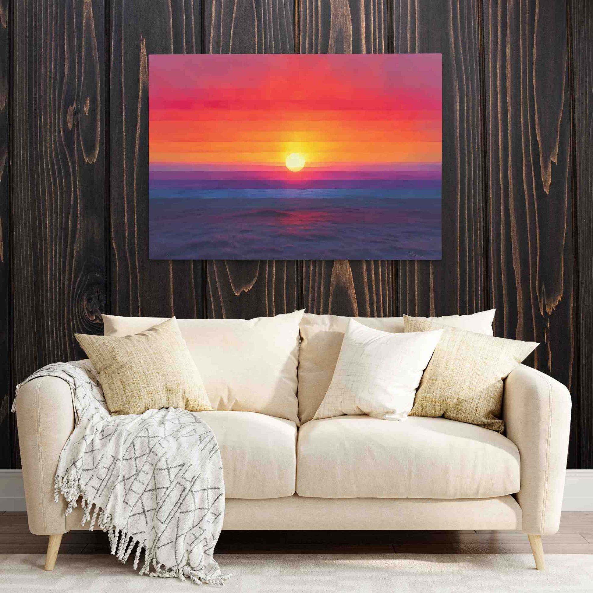 Aurora Sunset - Large Abstract Canvas Print