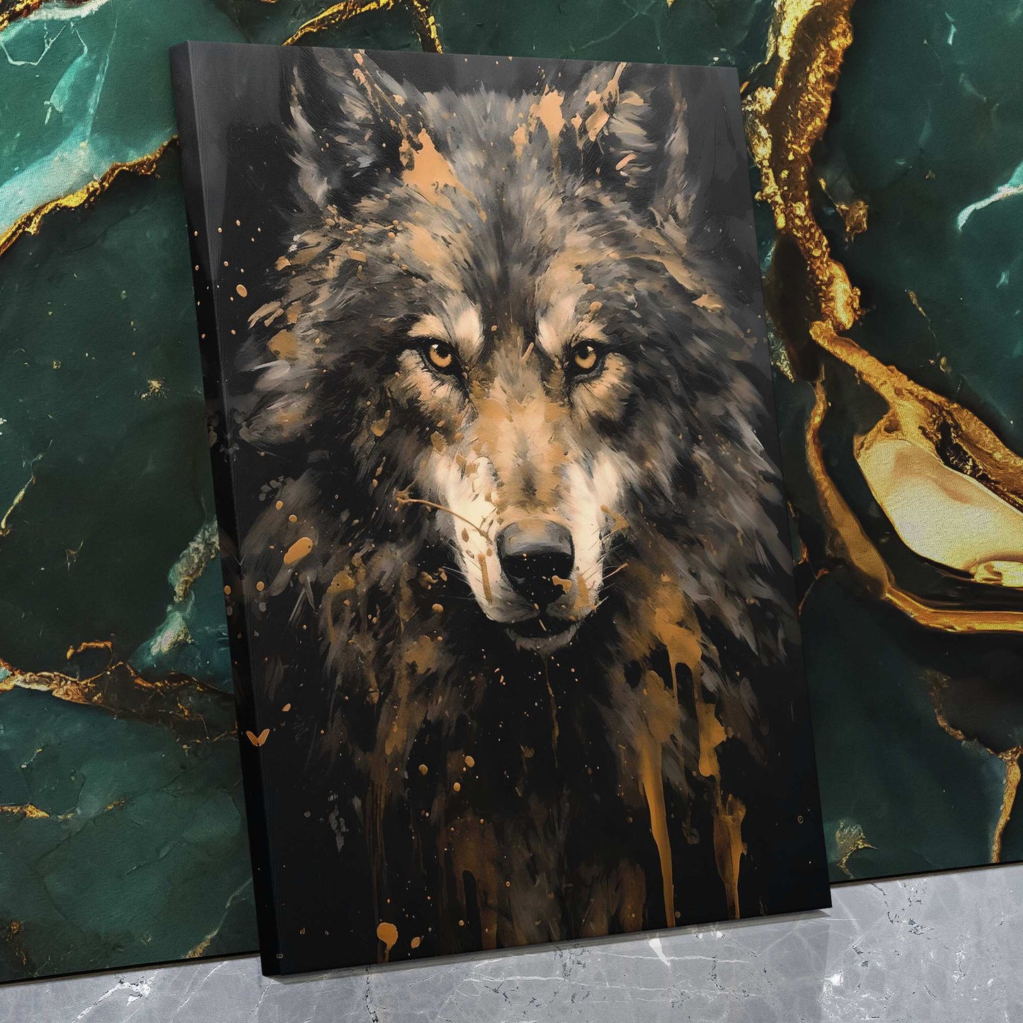 Aurum Alpha - Wall Art in Black Frame