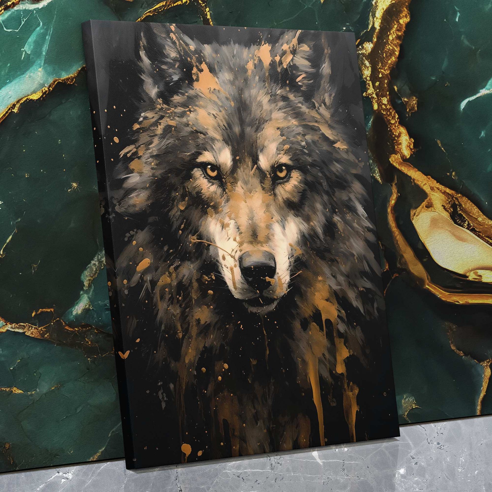 Aurum Alpha - Wall Art in Black Frame