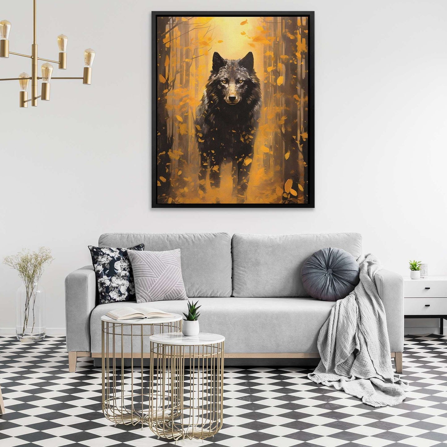 Aurum Wolf - Large Canvas Print