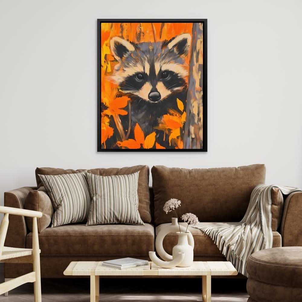 Autumn Bandit - Orange Canvas Wall Art