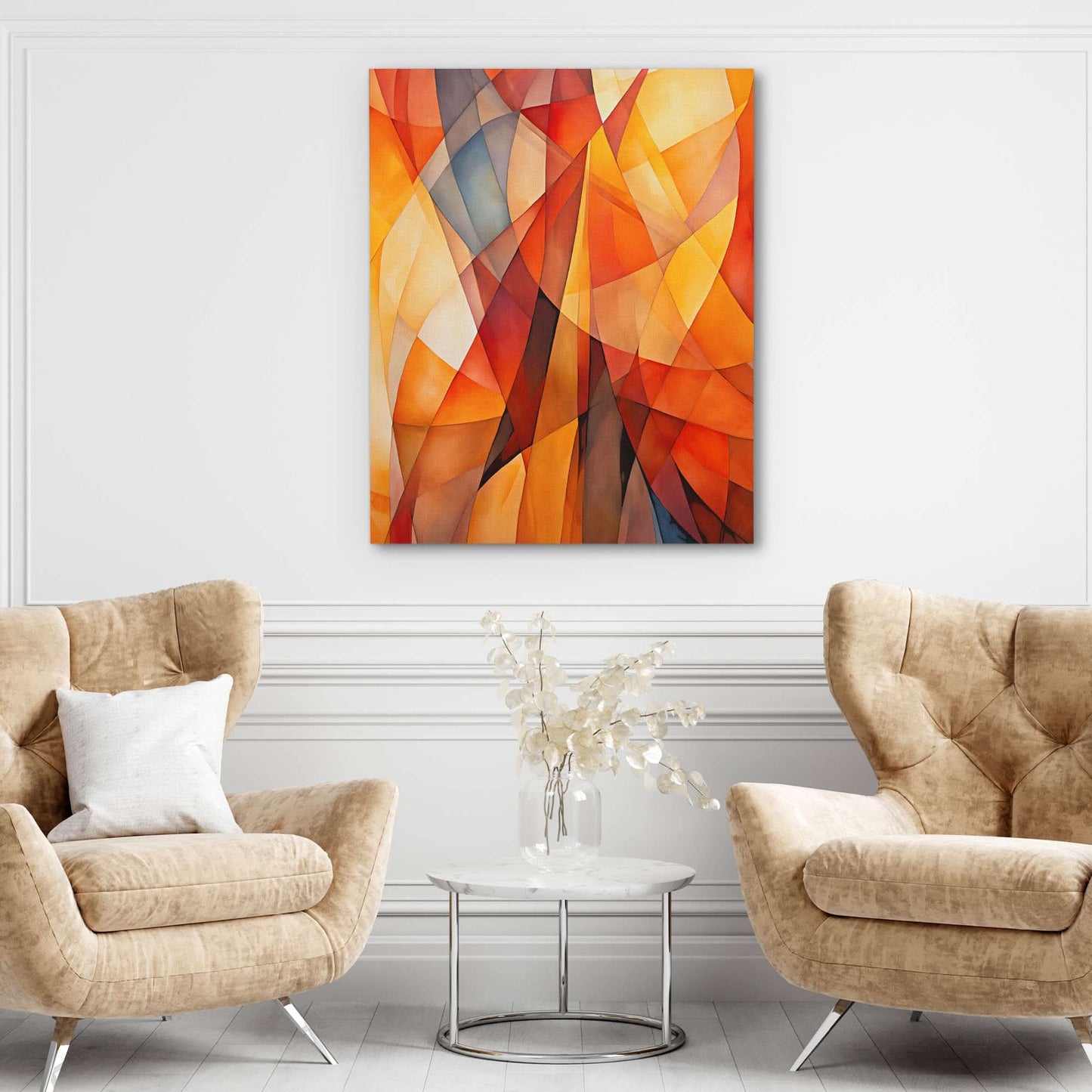 Autumn Colors - Orange Vertical Canvas Print