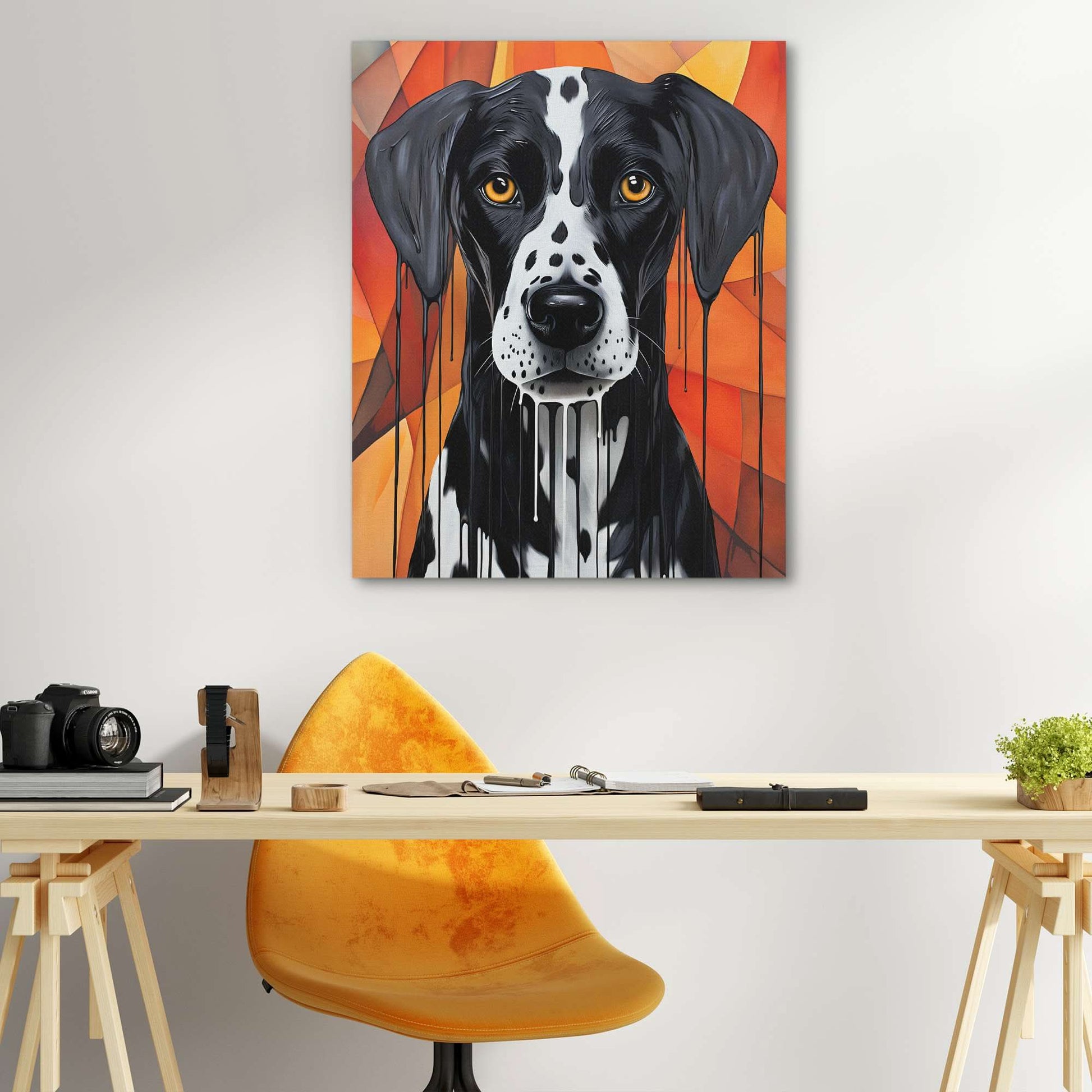 Autumn Dalmatian - Orange Dalmatian Canvas Print