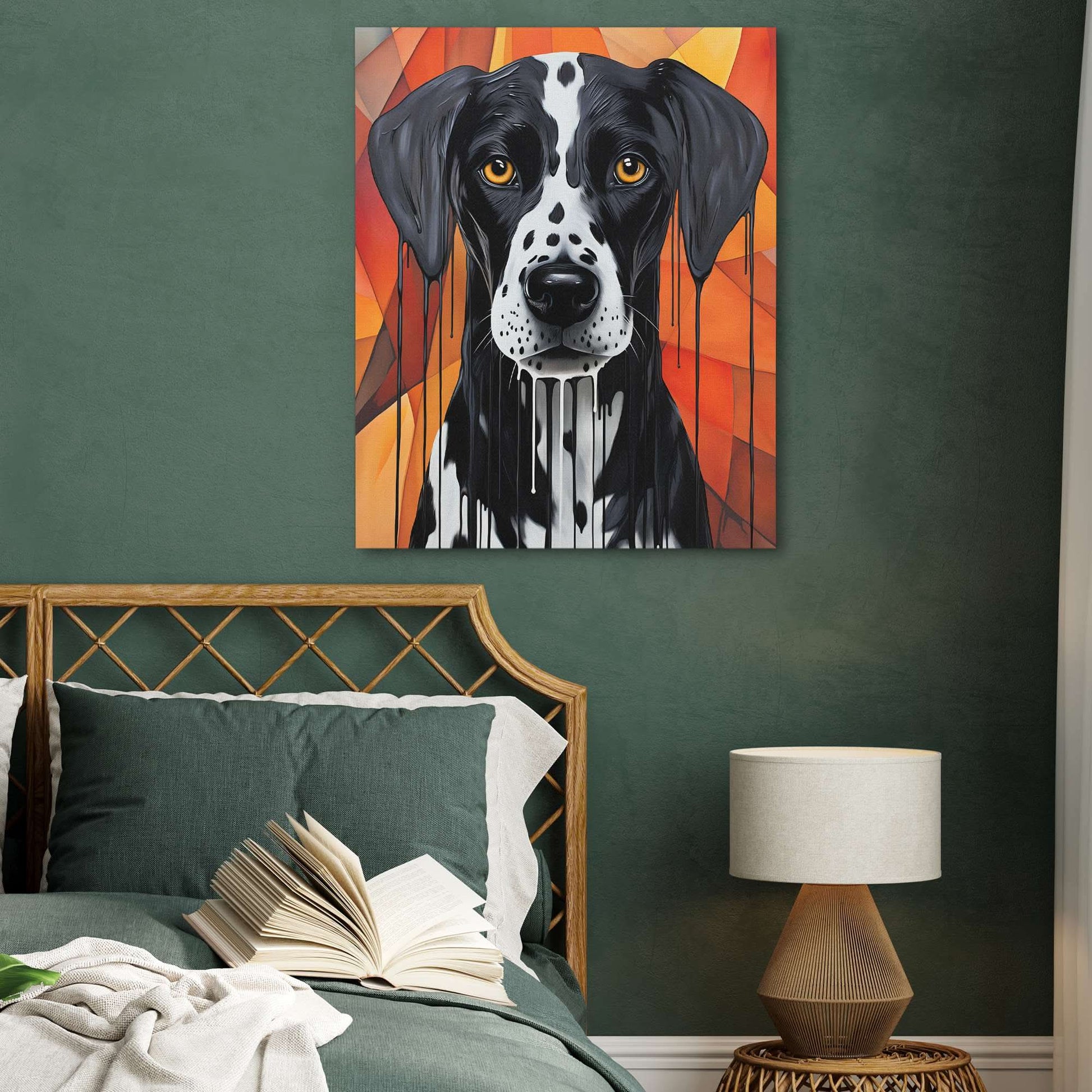 Autumn Dalmatian - Wall Art in Black Frame