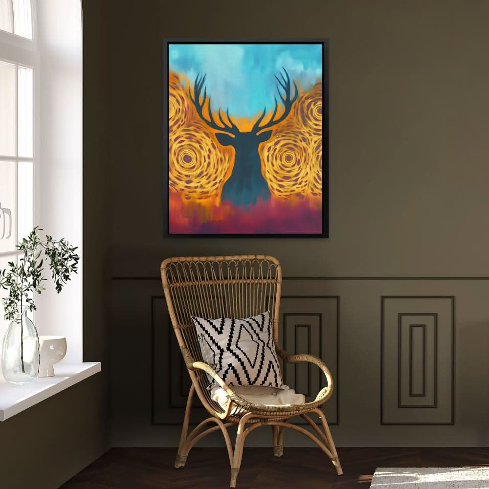 Autumn Majesty - Brown Deer Canvas Print