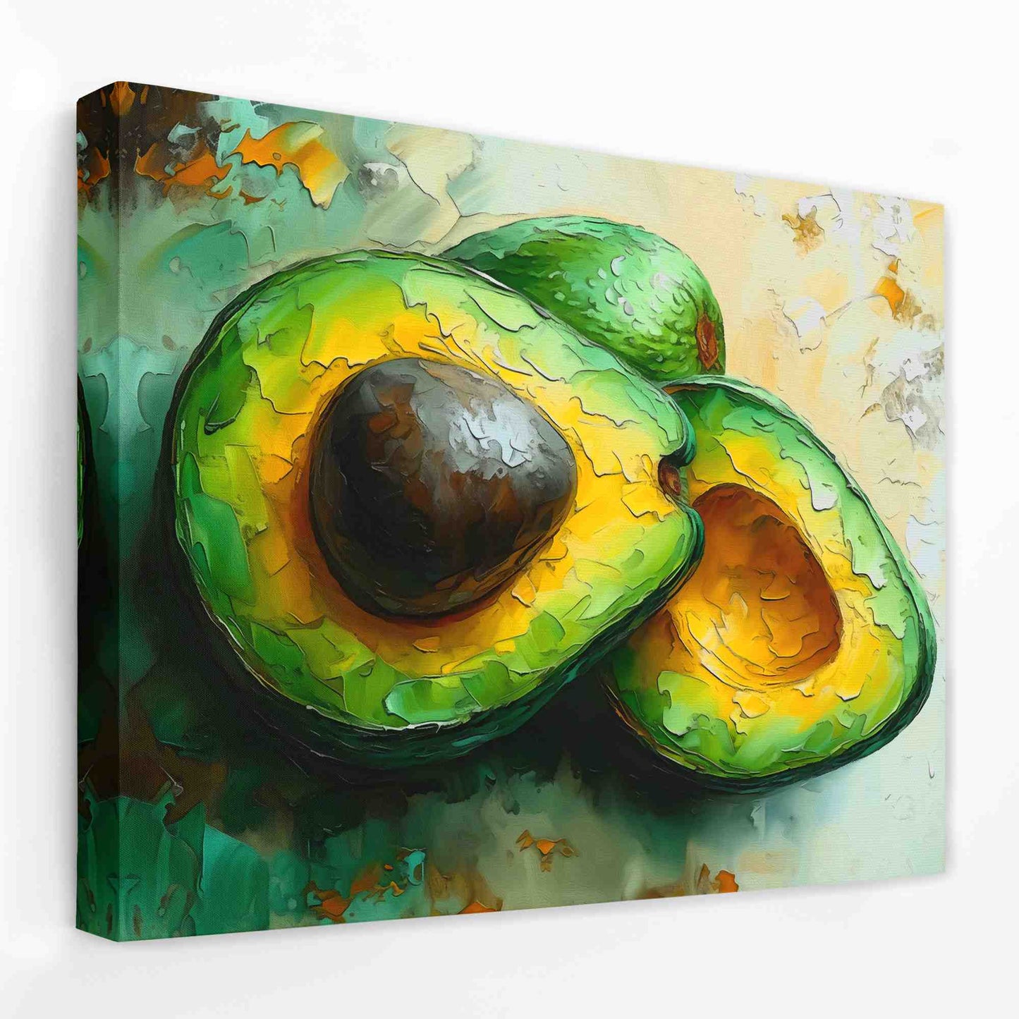 Avocado Split - Avocado Canvas Wall Art