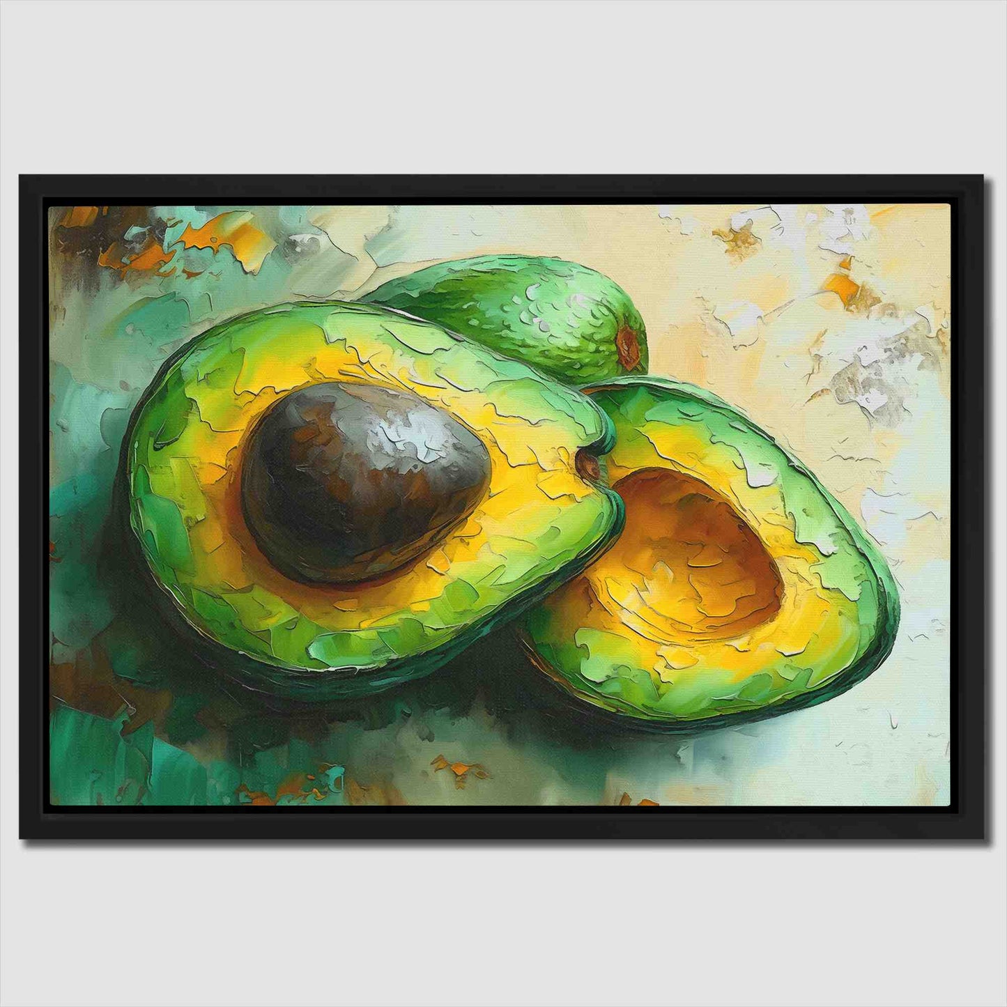 Avocado Split - Green Food Canvas Print