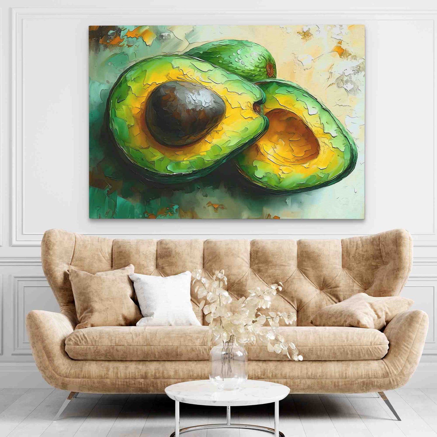 Avocado Split - Large Canvas Print
