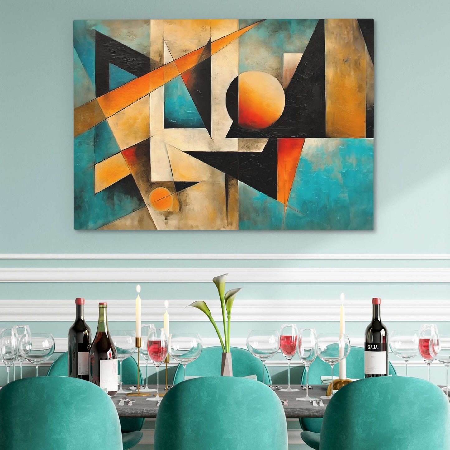 Azul Chaos - Blue Canvas Print