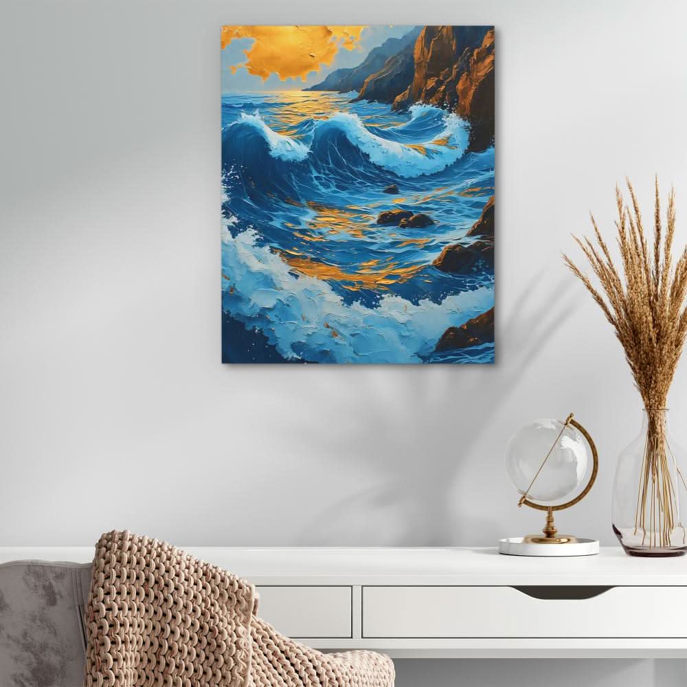 Azul Coastal Bliss - Blue Canvas Wall Art