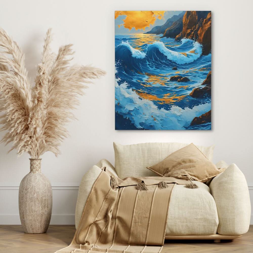 Azul Coastal Bliss - Large Canvas Print