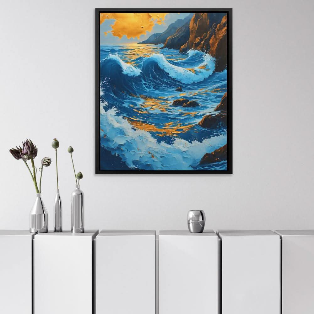 Azul Coastal Bliss - Blue Oceanic Canvas Print