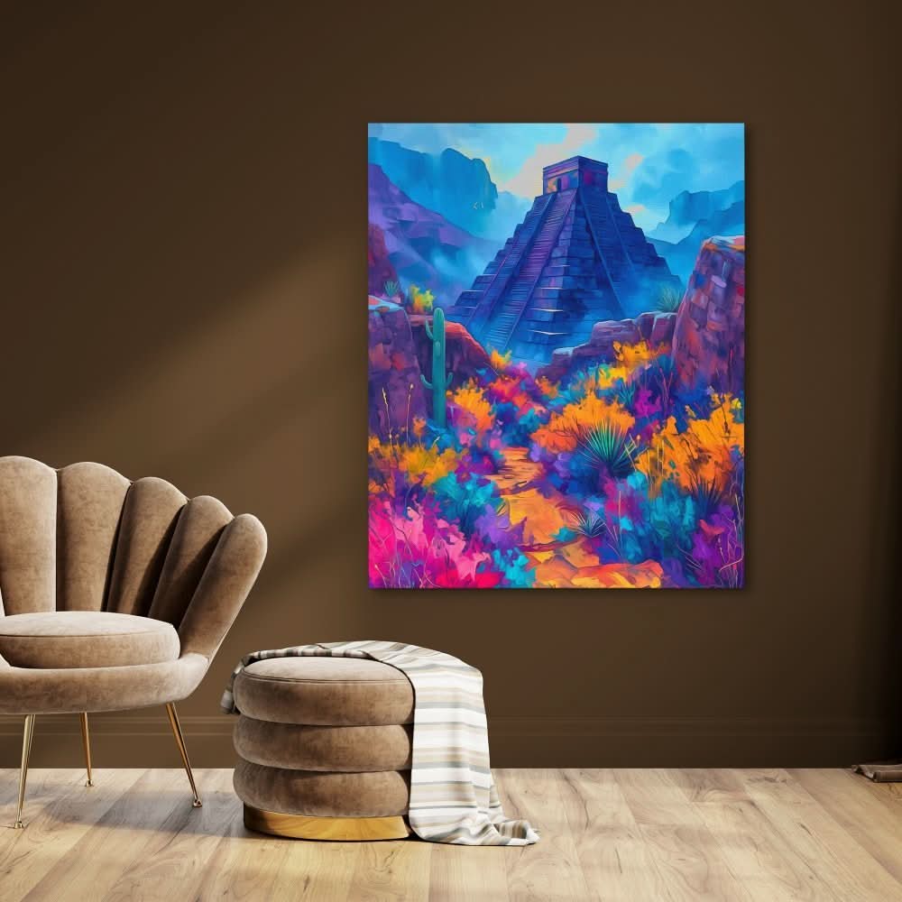 Azul Pyramid - Ancient Art for Hallway