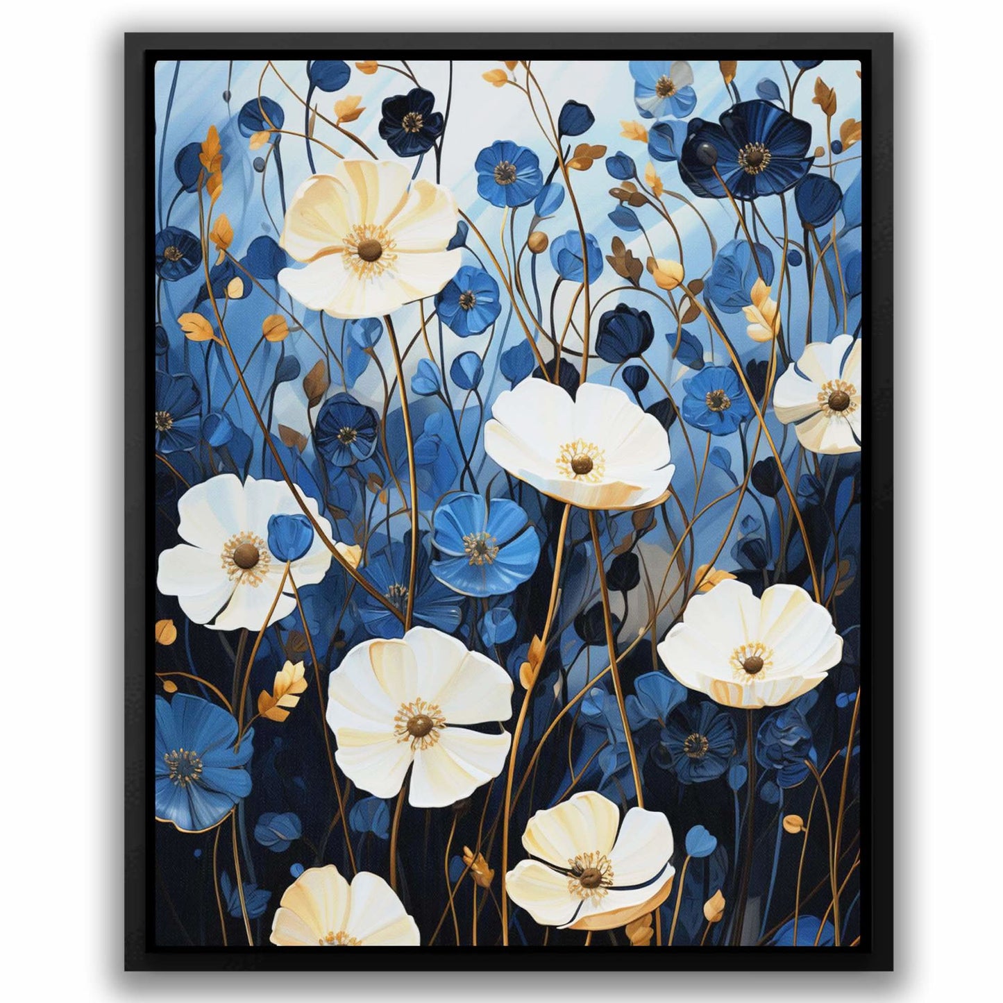 Azure Blossoms - Flowers Art