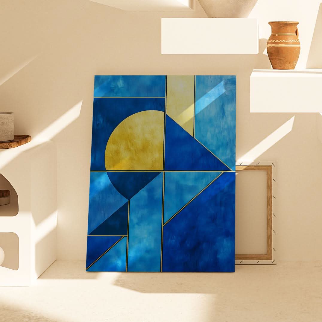 Azure Equilibrium - Blue Canvas Print